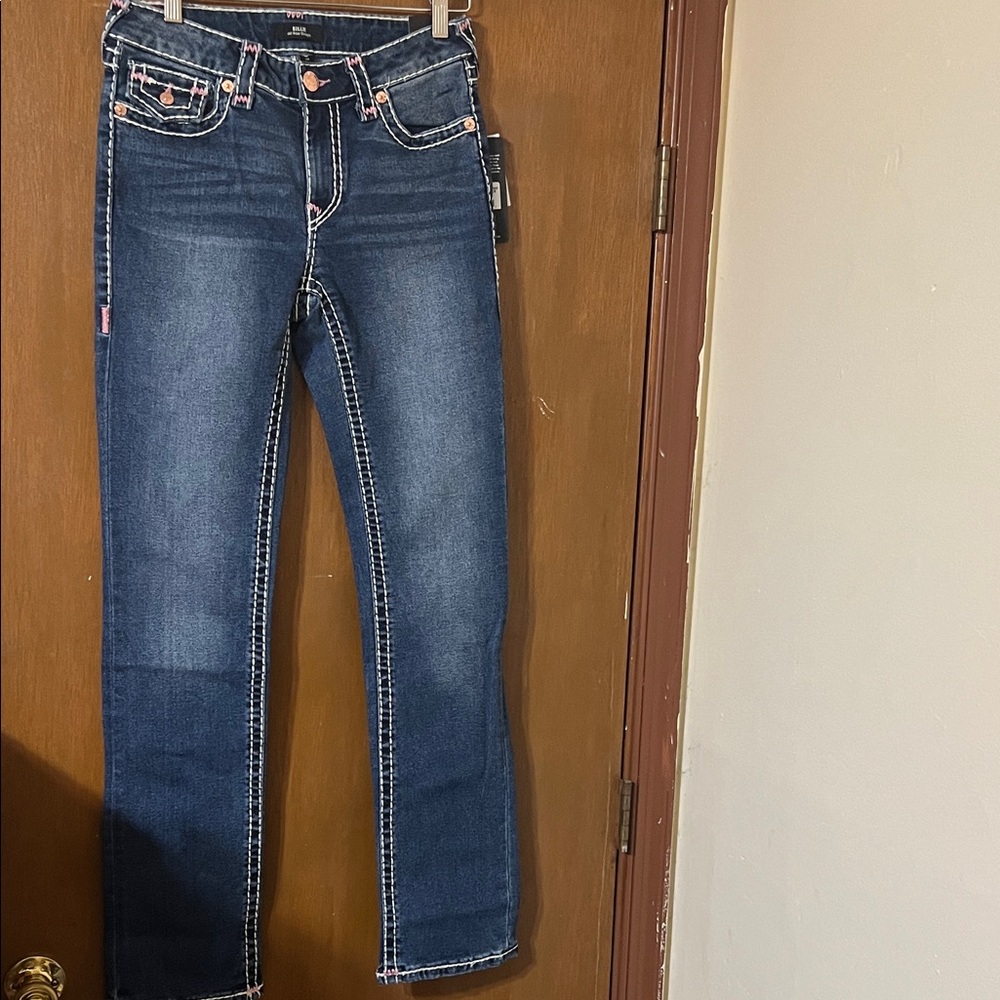 True Religion Dark Blue Straight Leg Jeans